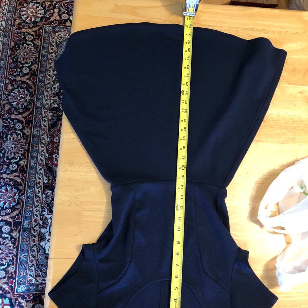 Charlotte Russe Navy blue basket weave print dress - Picture 8 of 8